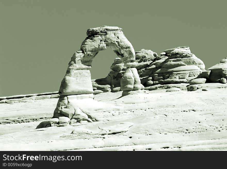 Delicate Arch in sepia