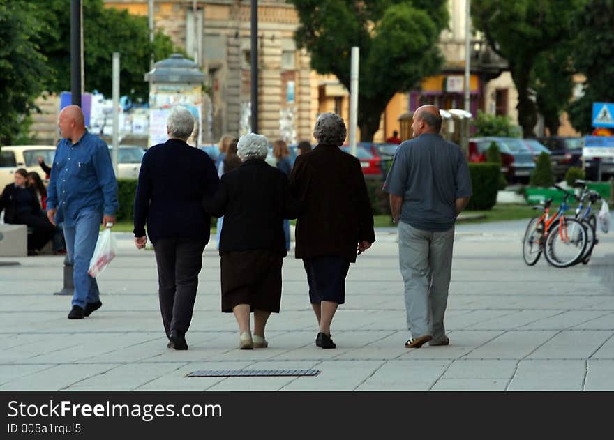 Peoples are going home from the church. Peoples are going home from the church