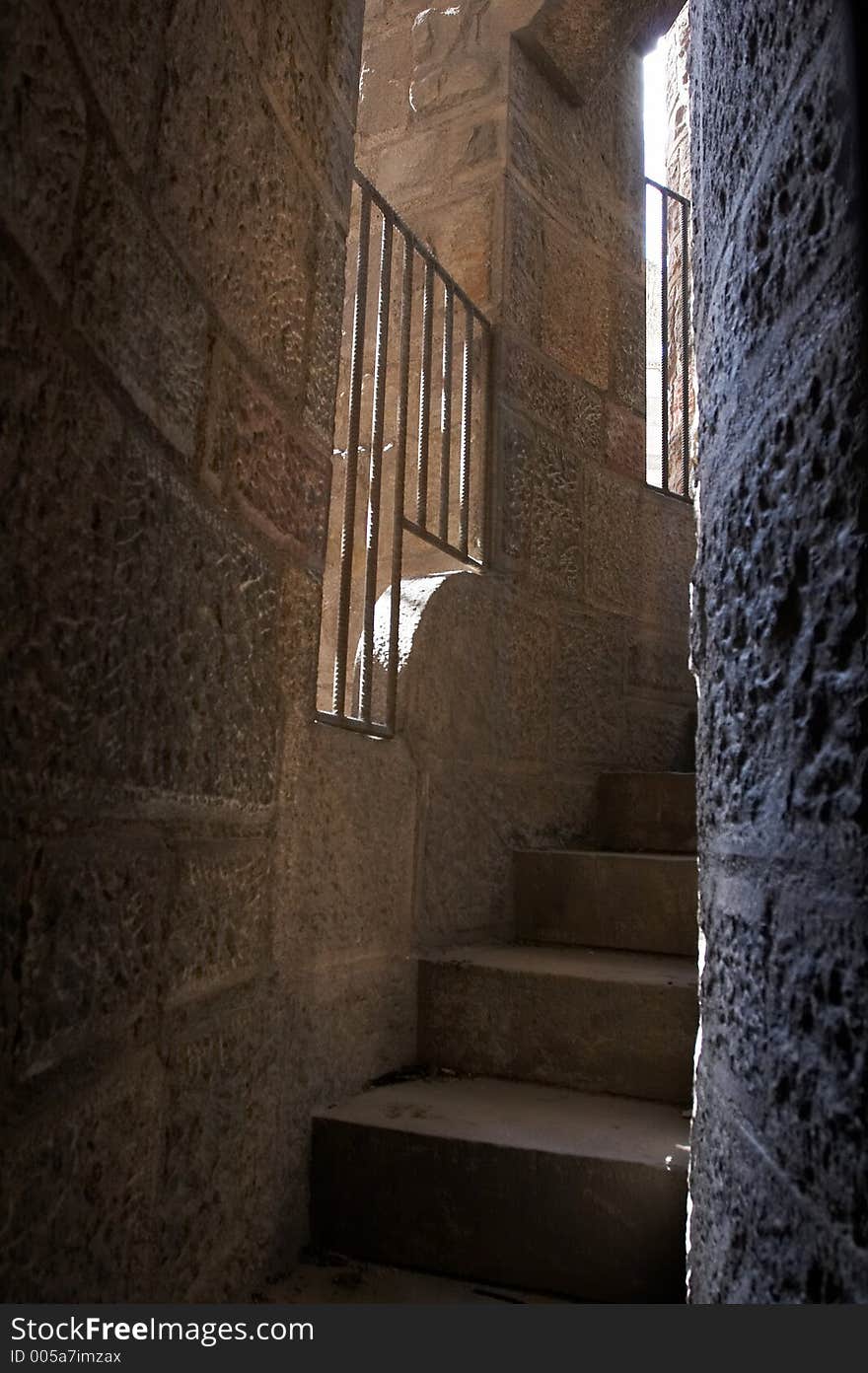 Stairwell at Gaudi's sagrada familia. Stairwell at Gaudi's sagrada familia