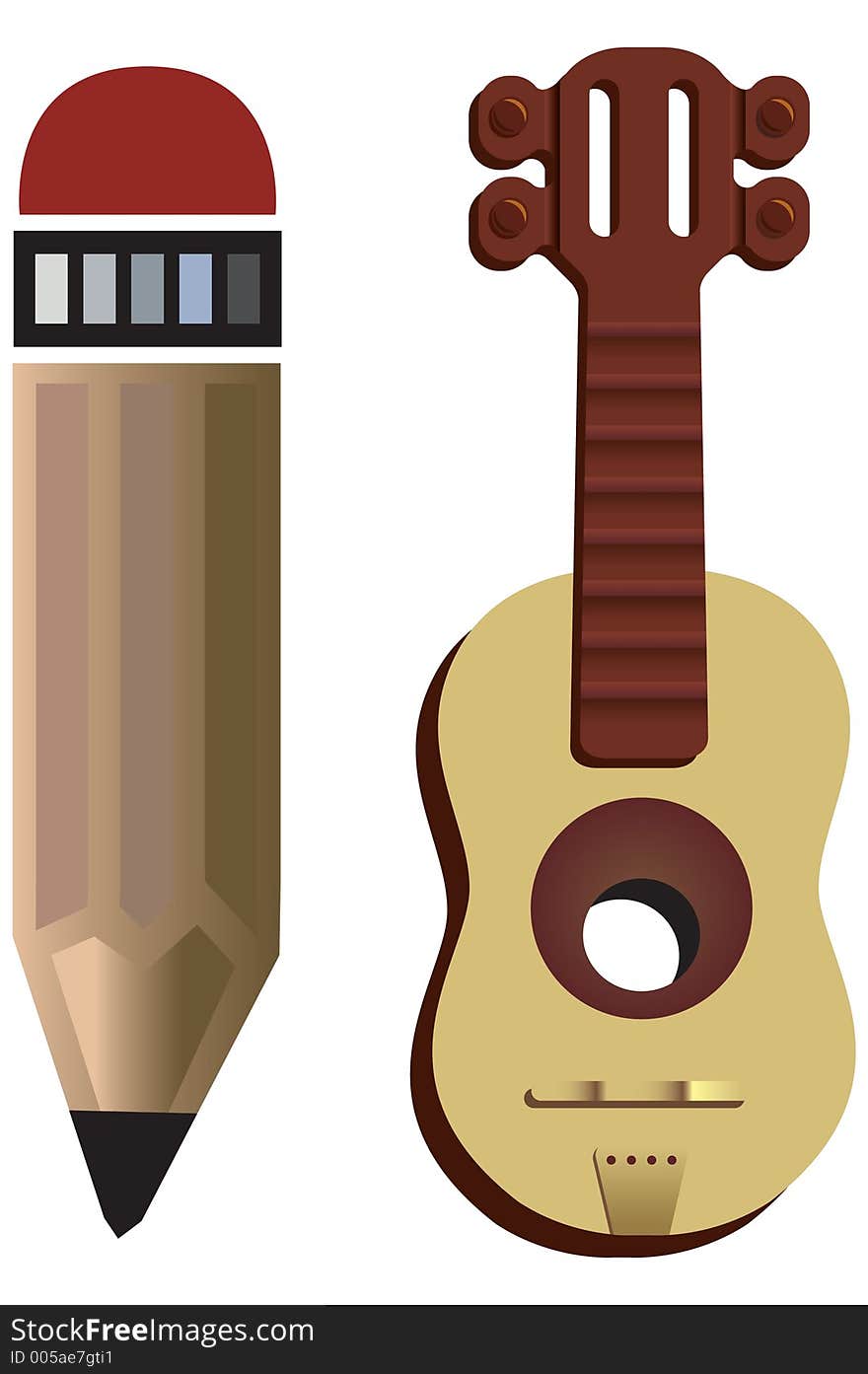 Pencil And Music Instrument