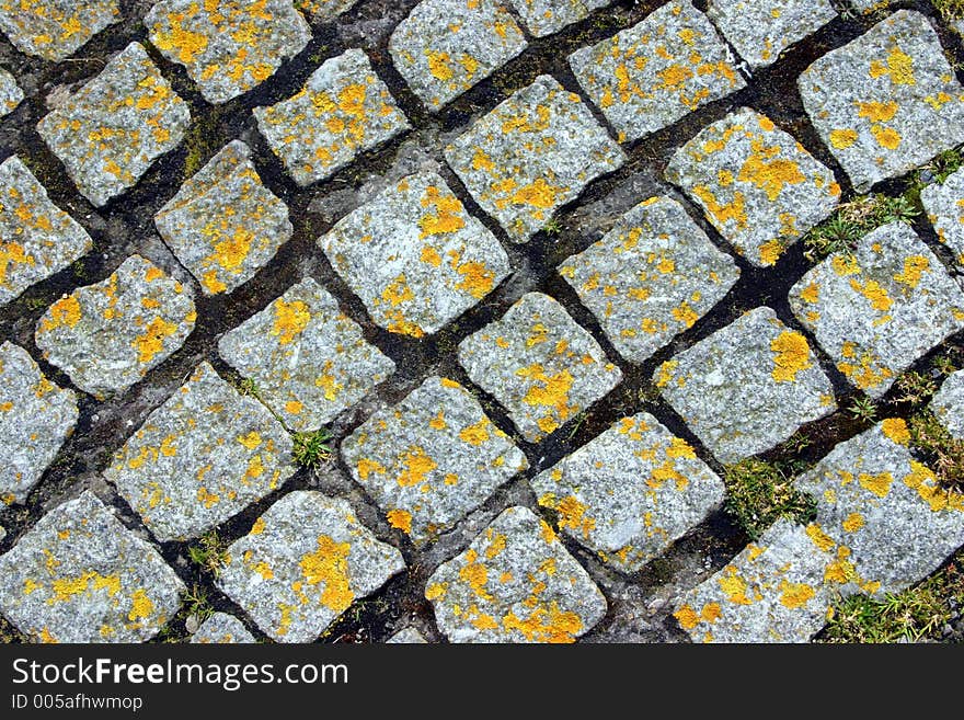 Close up of stone cobbles