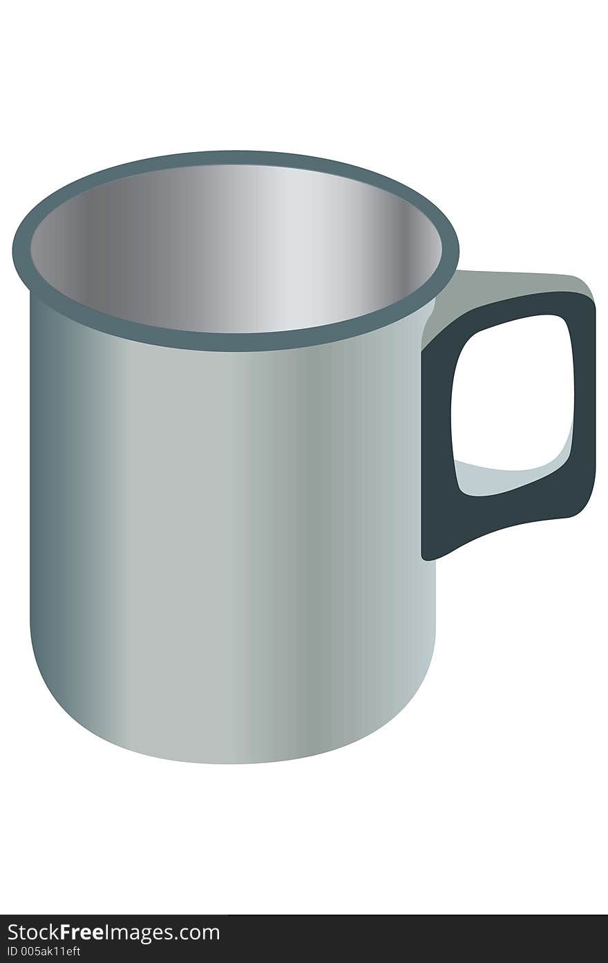 The metal mug for cafe or hot drinks. The metal mug for cafe or hot drinks.