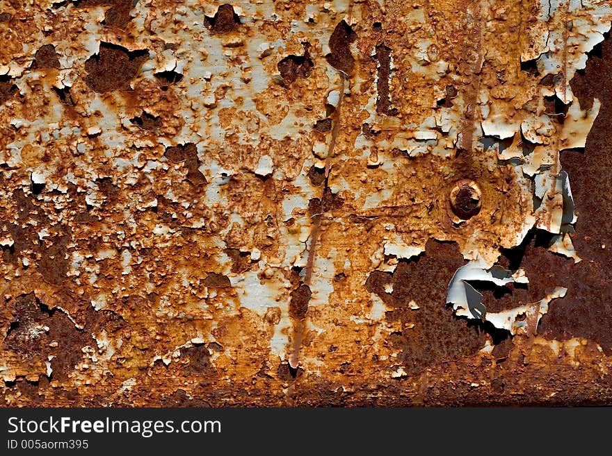 Rusty metal plate with rivets. Rusty metal plate with rivets