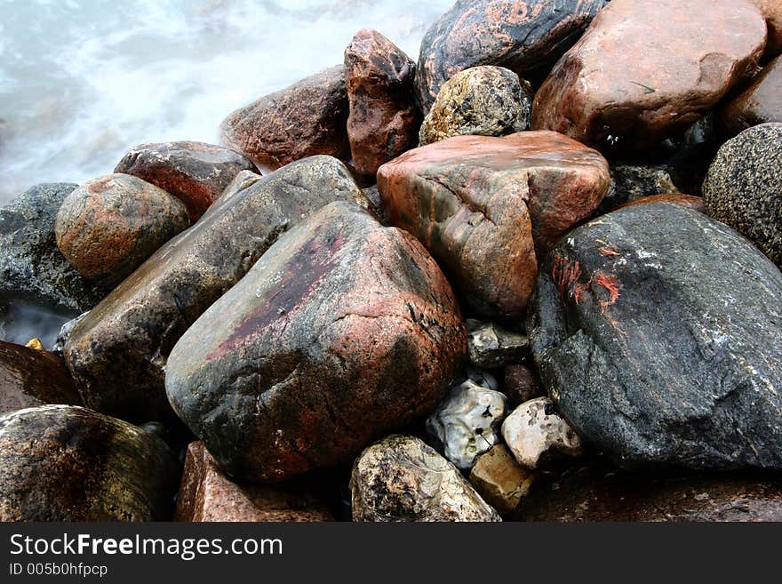 Water splashing on rocks in denmark. Water splashing on rocks in denmark