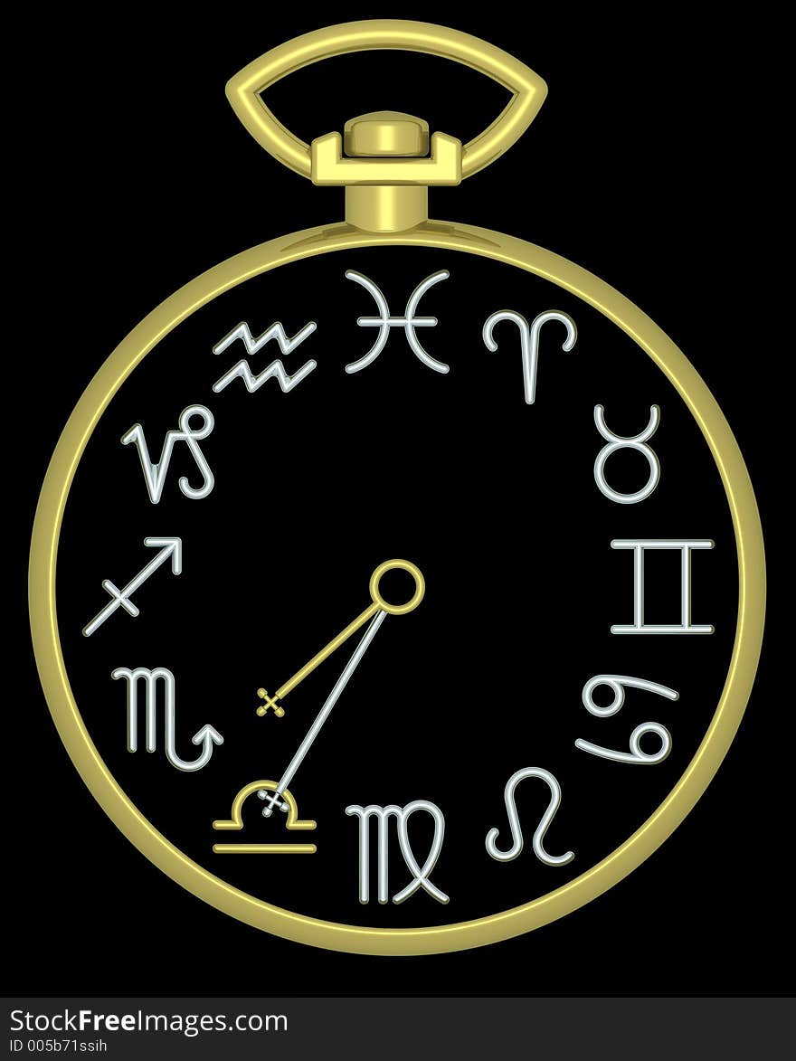 Zodiac Libra Clock