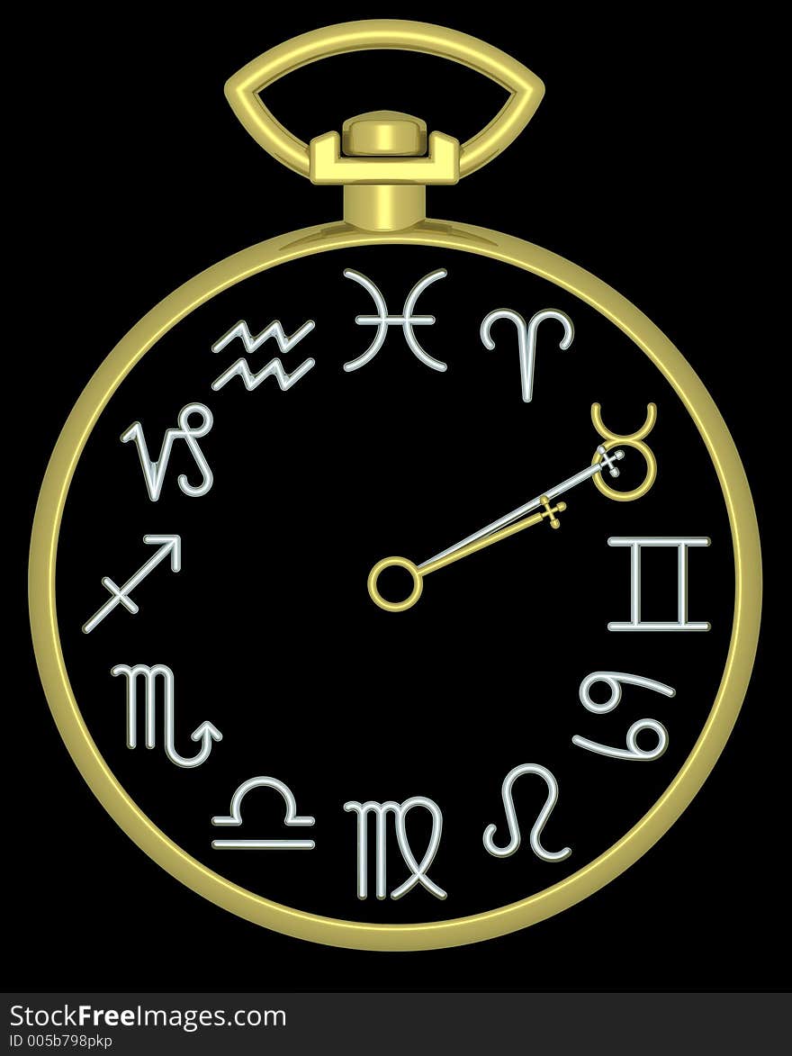 Zodiac Taurus Clock