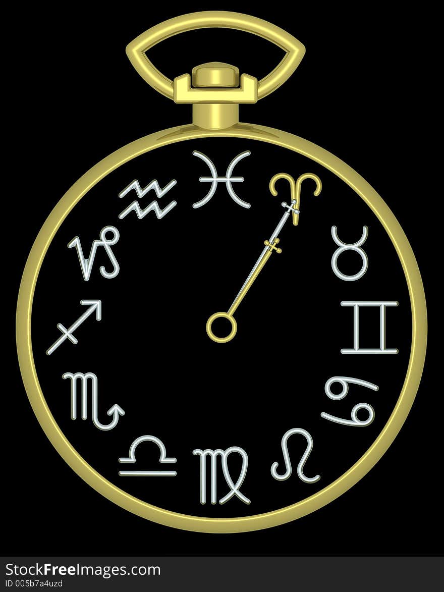 Zodiac Aries Clock