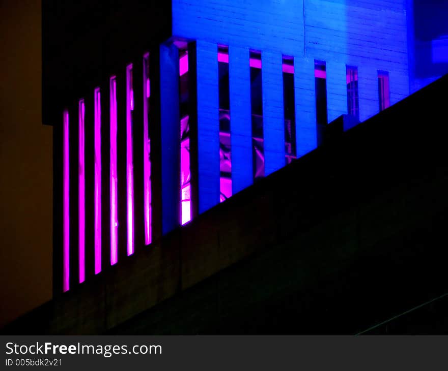 Detail Of Glowing Building