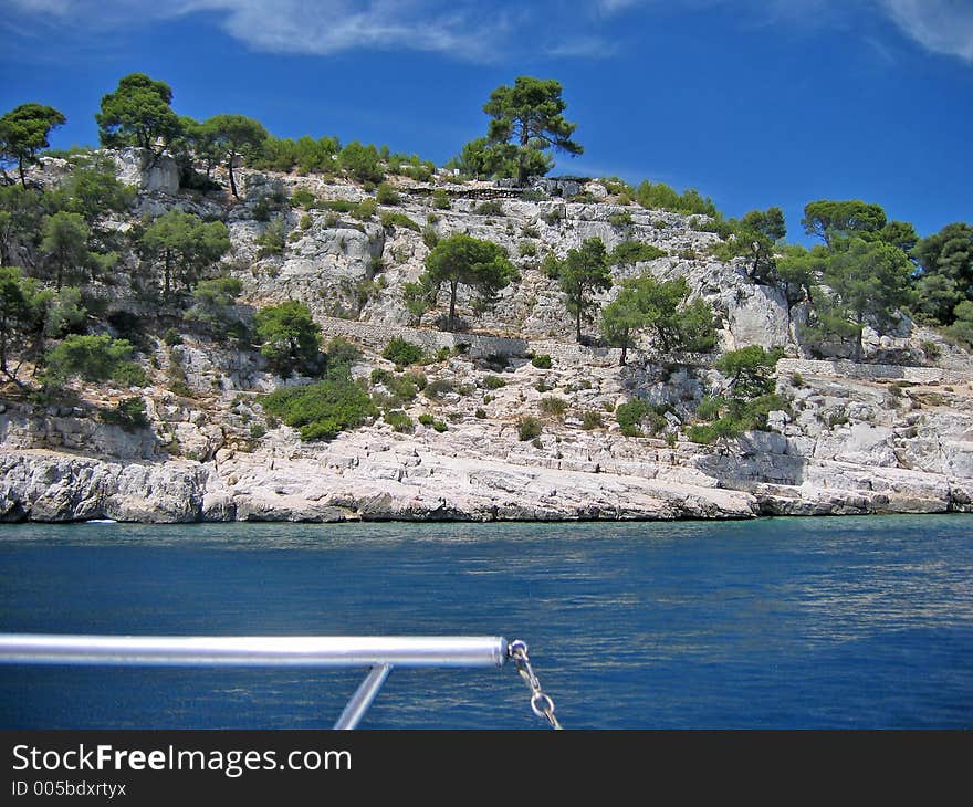 French riviera coastline