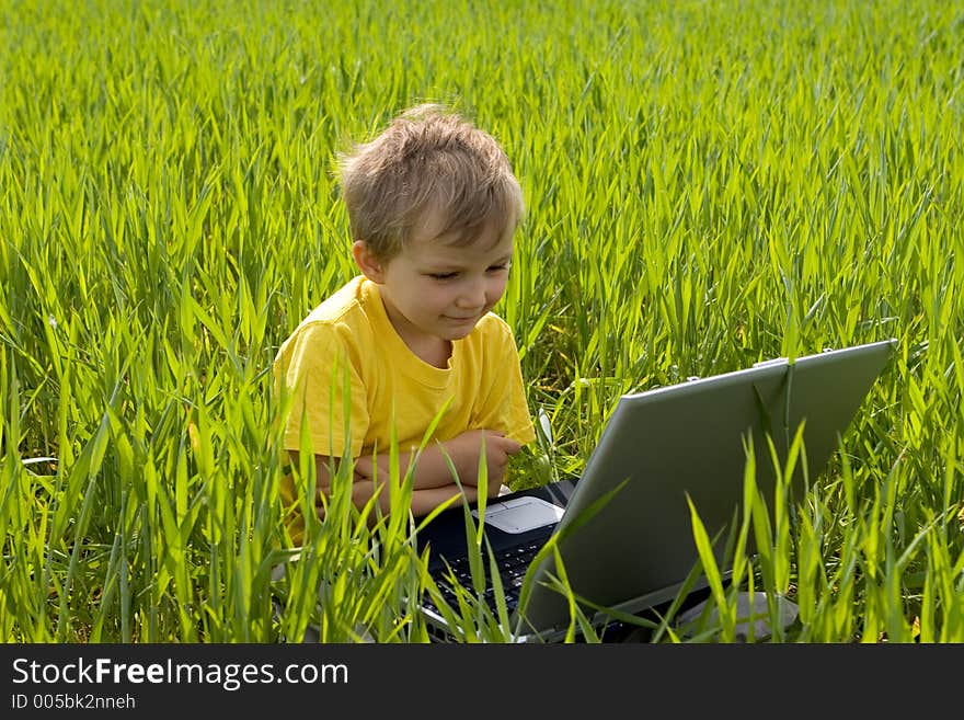 Boy with laptop