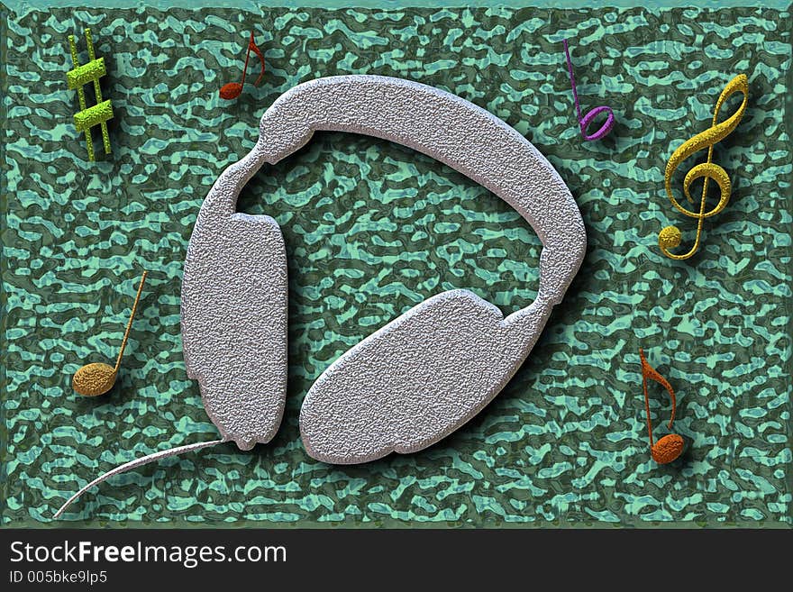 Metallic headphones