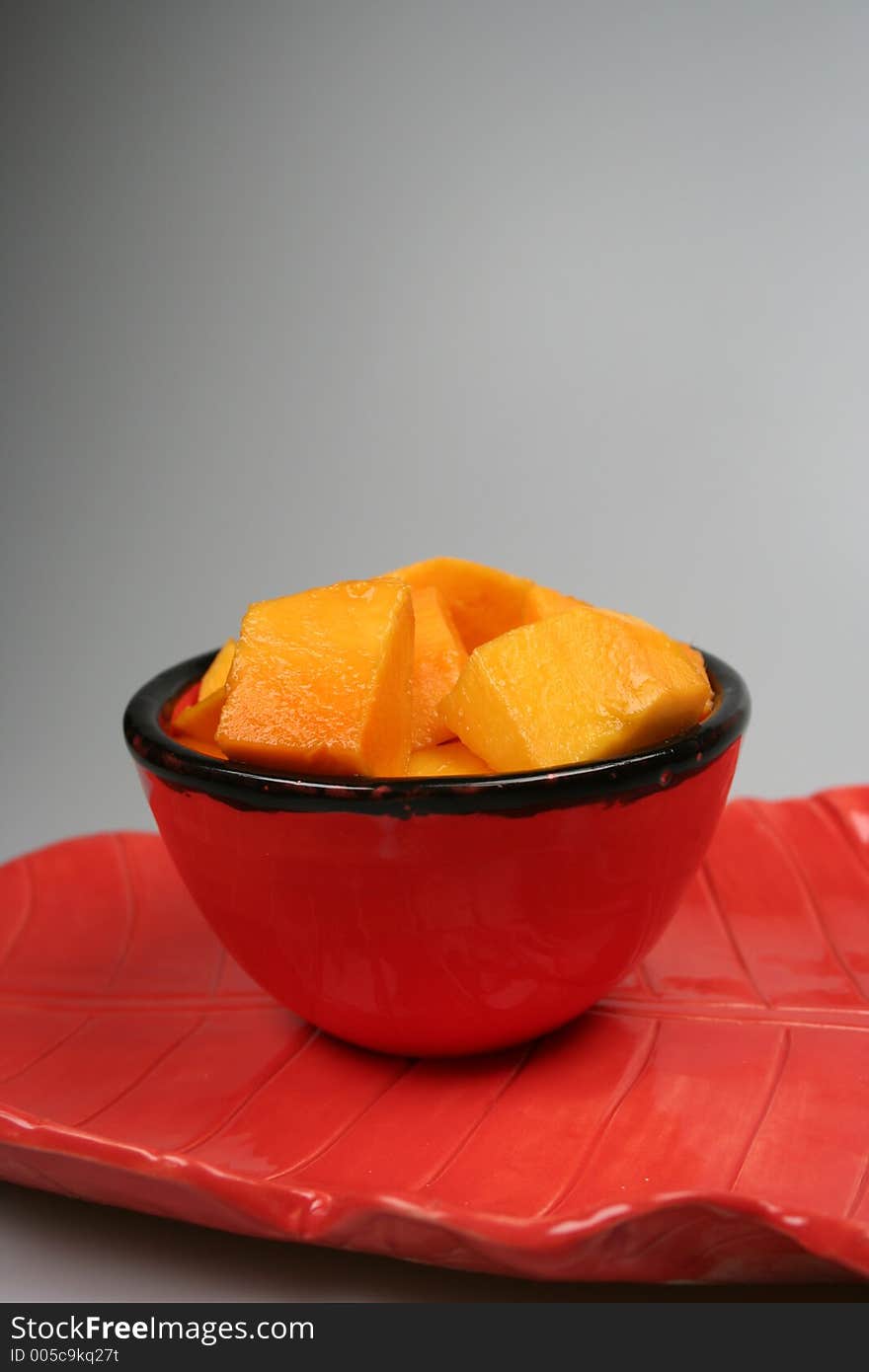 Cubed and Spread Mango