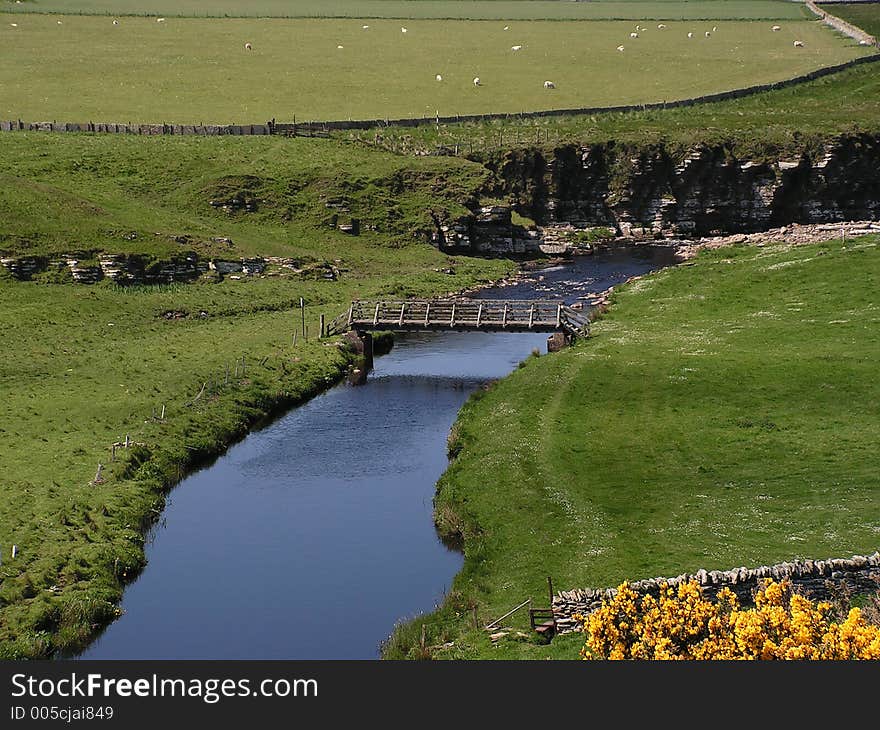 A view of Crosskirk Bay, Caithness, Scotland. Home of St. Mays Chapel built 12th century. A view of Crosskirk Bay, Caithness, Scotland. Home of St. Mays Chapel built 12th century.