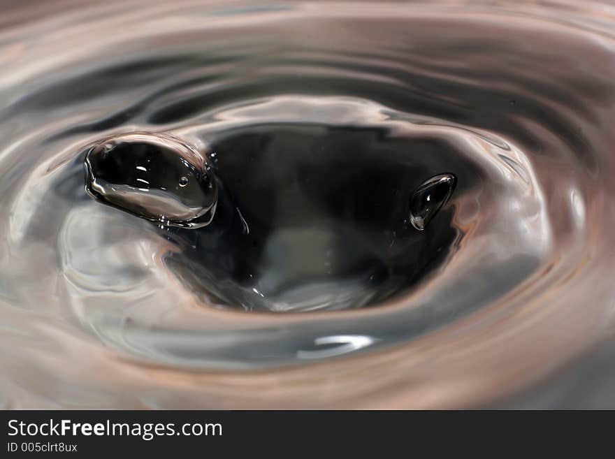 The image of a deepening from a drop. The image of a deepening from a drop