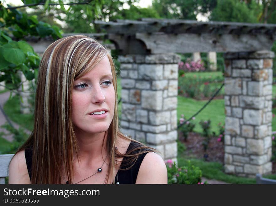 Young Lady in Garden