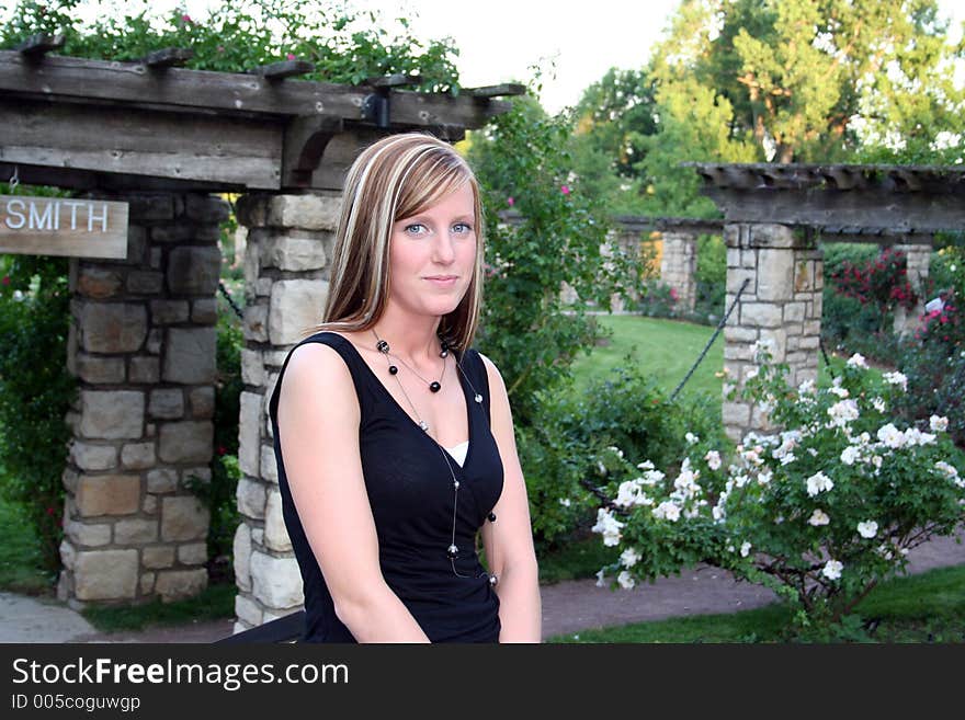 Young Lady In Garden