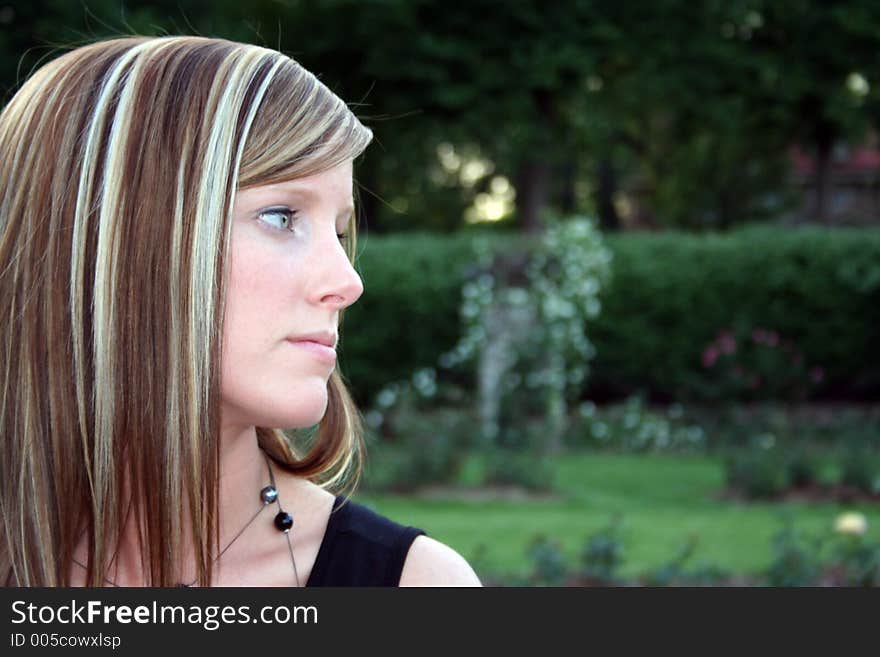 Young Lady In Garden