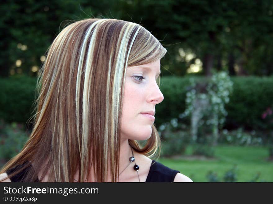 Young Lady in Garden