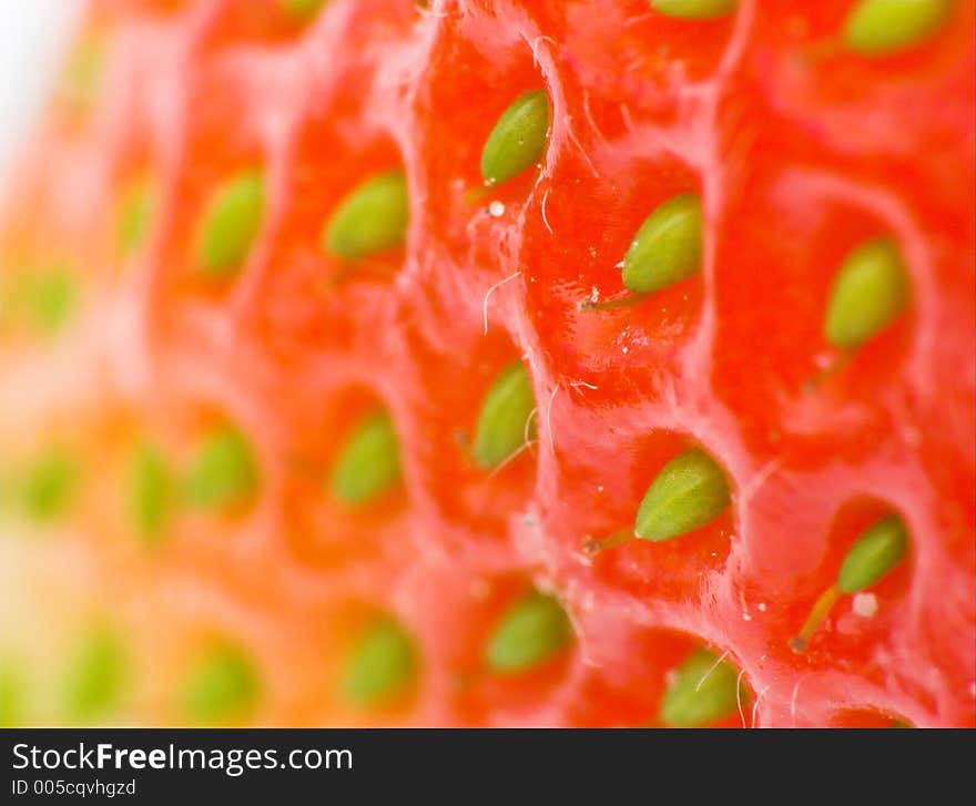 Strawberry in closeup