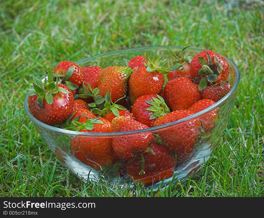 Strawberries In A Bowl