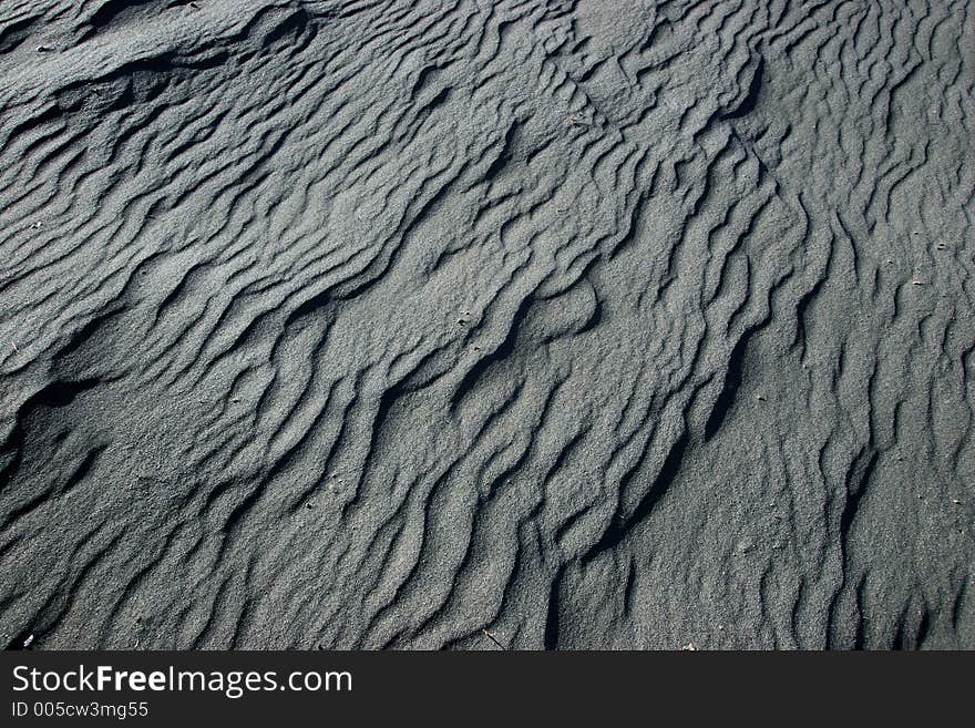 Wave texture in beach sand. Wave texture in beach sand