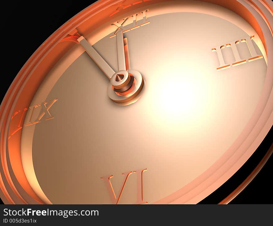 3D rendered clock