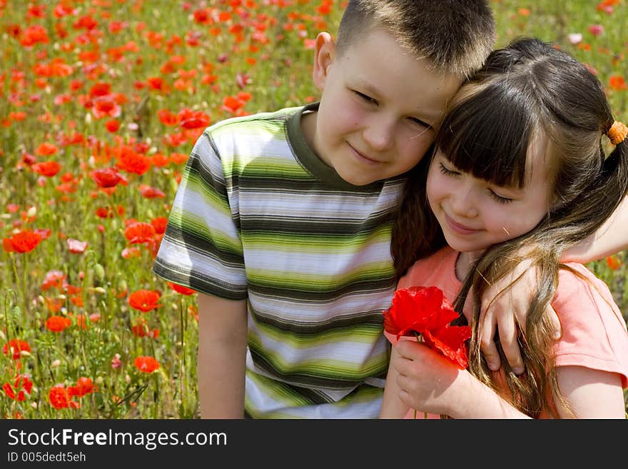 Family On Meadow