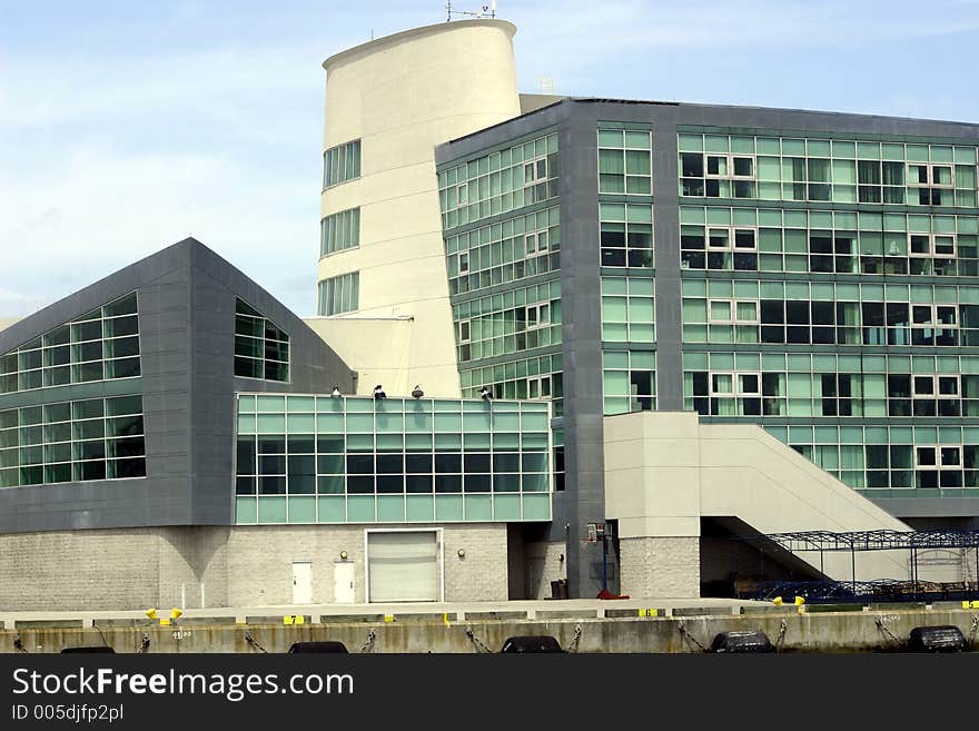 An architectural building along the Florida waterfront. An architectural building along the Florida waterfront