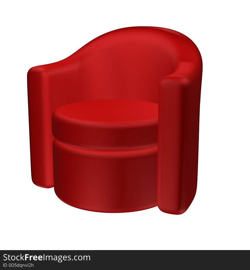 Red modern sofa. Red modern sofa