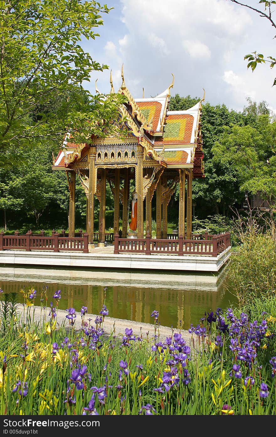 Asian temple in the park