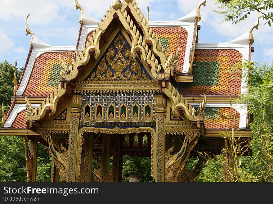 Colorful roof of an asian temple