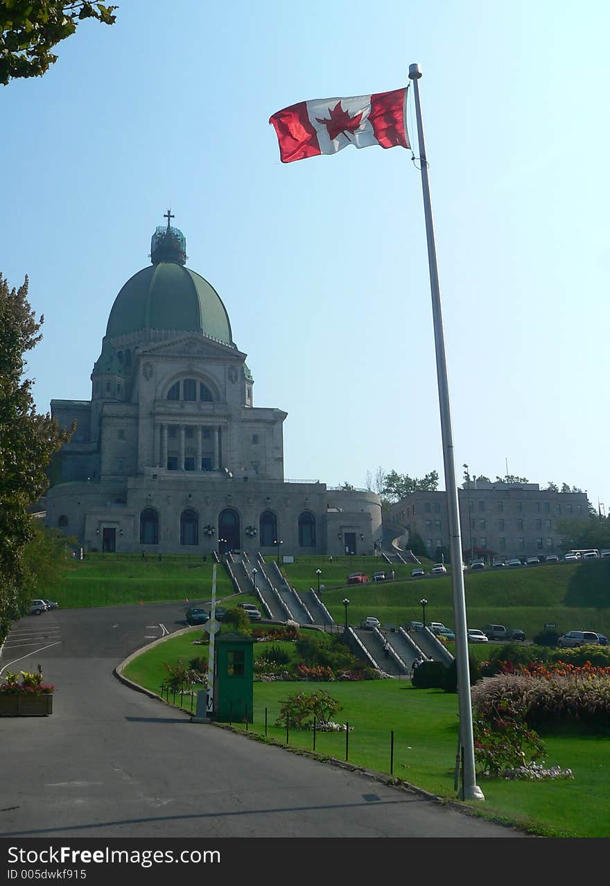 Saint Stefan Oratory with Canada flag