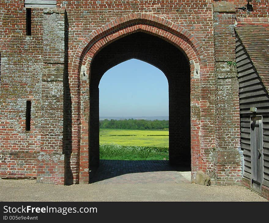 Close Up Of Old Archway