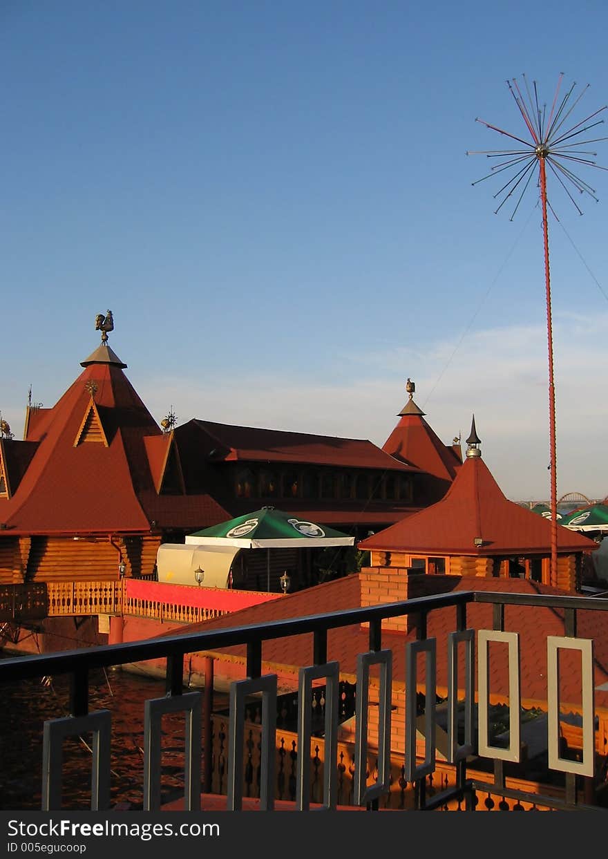 Restaurant on the Dniepr bay in Dniepropetrovsk