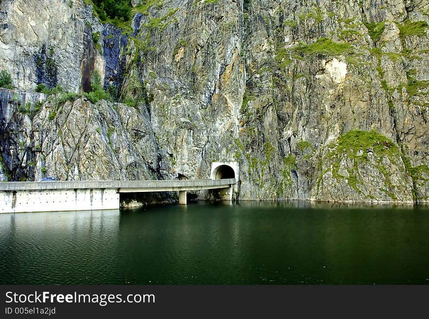 Longest tunnel in the mountains and bridge. Longest tunnel in the mountains and bridge