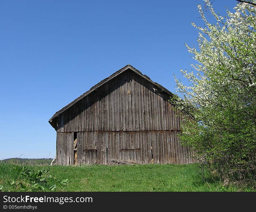 Shed on the blue sky