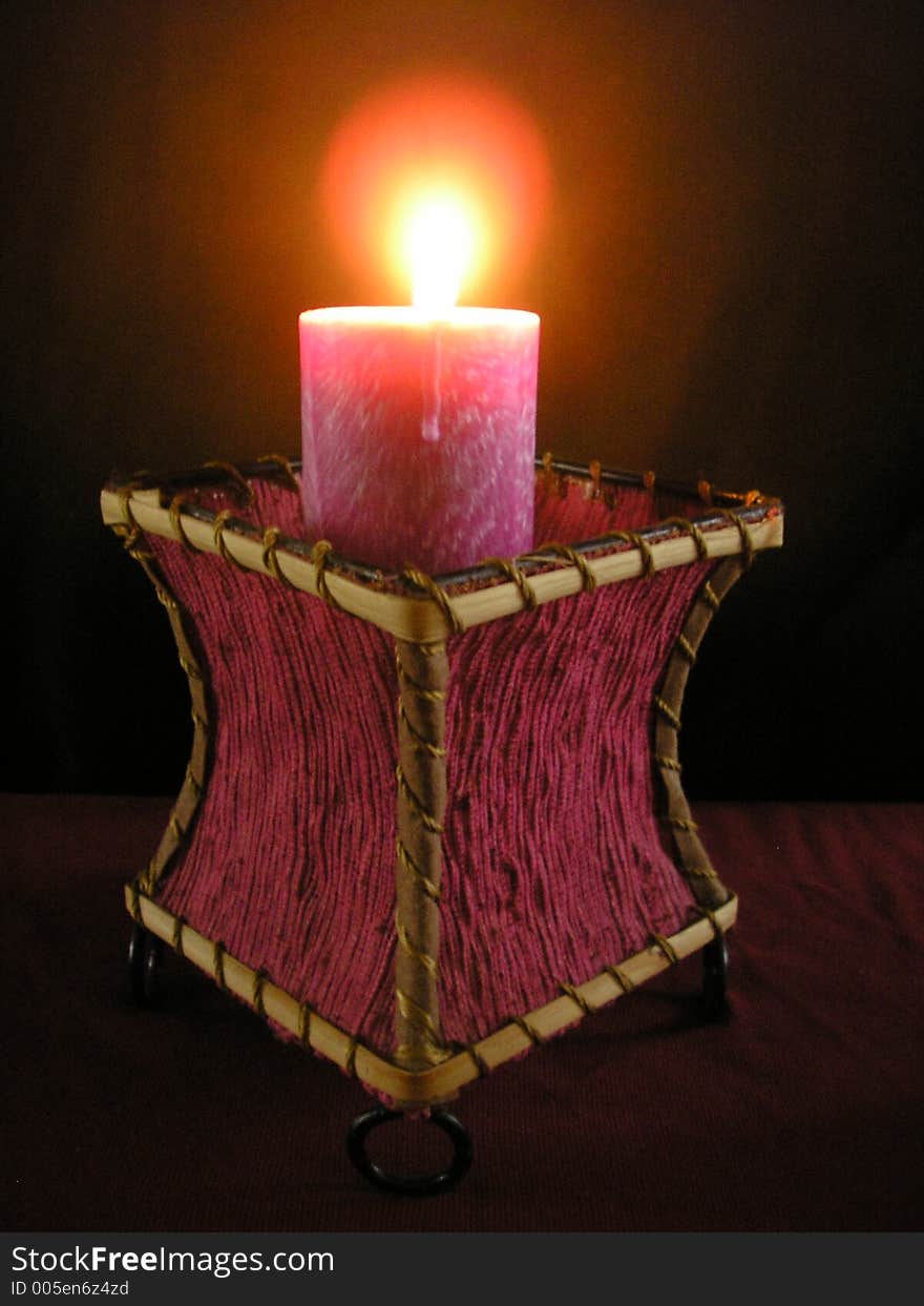 Pink candle