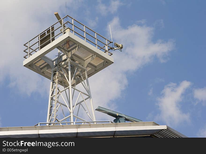 Radar tower in luebeck-travemuende. Radar tower in luebeck-travemuende