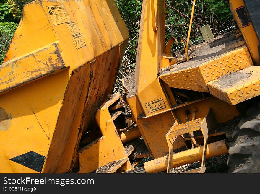 Abstract section of a small dumper