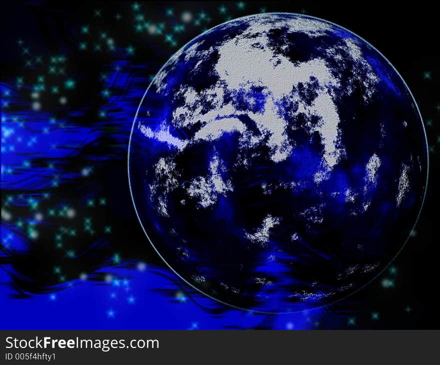 Abstract background planet with stars. Abstract background planet with stars