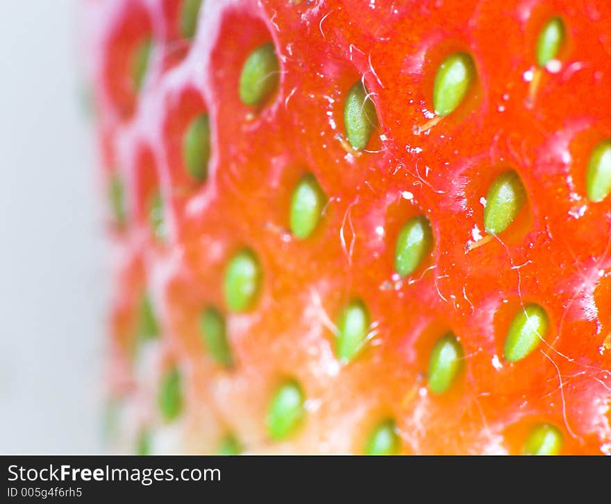 Strawberry in closeup