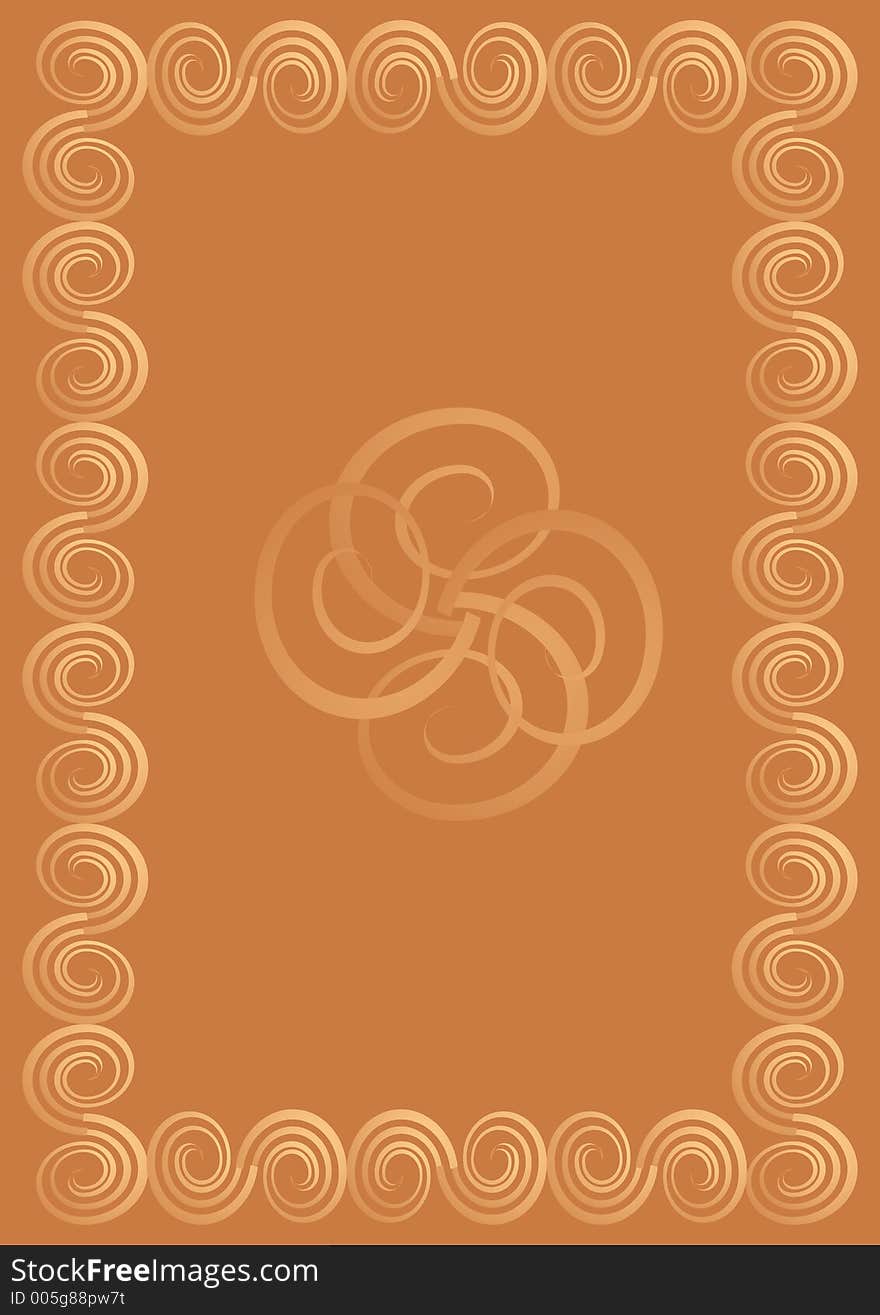 Grunge Spirals Border