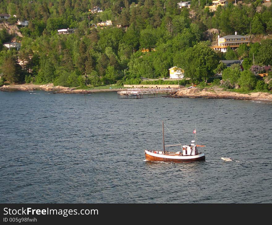 Fishing boat in the Oslo-fjord.