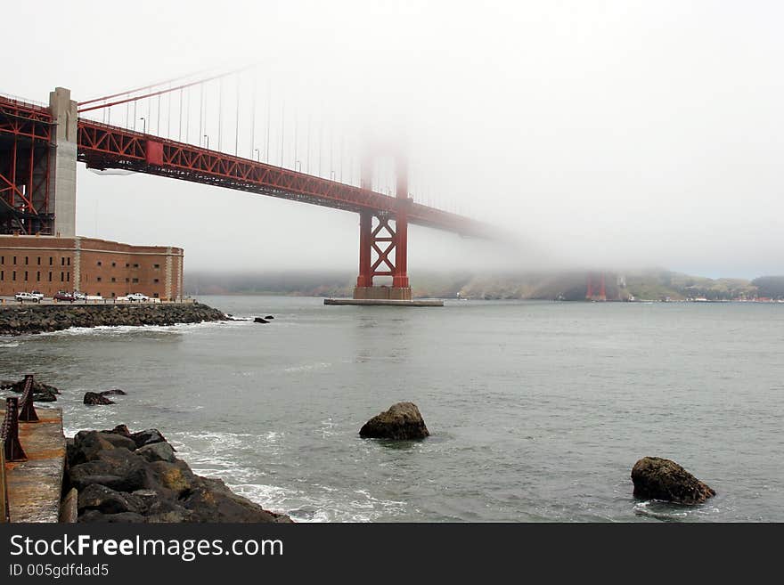 Golden Gate bridge in a fog. Canon 20D