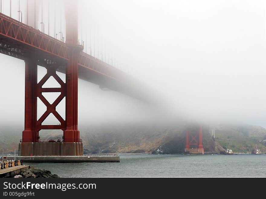 Golden Gate bridge in a fog. Canon 20D