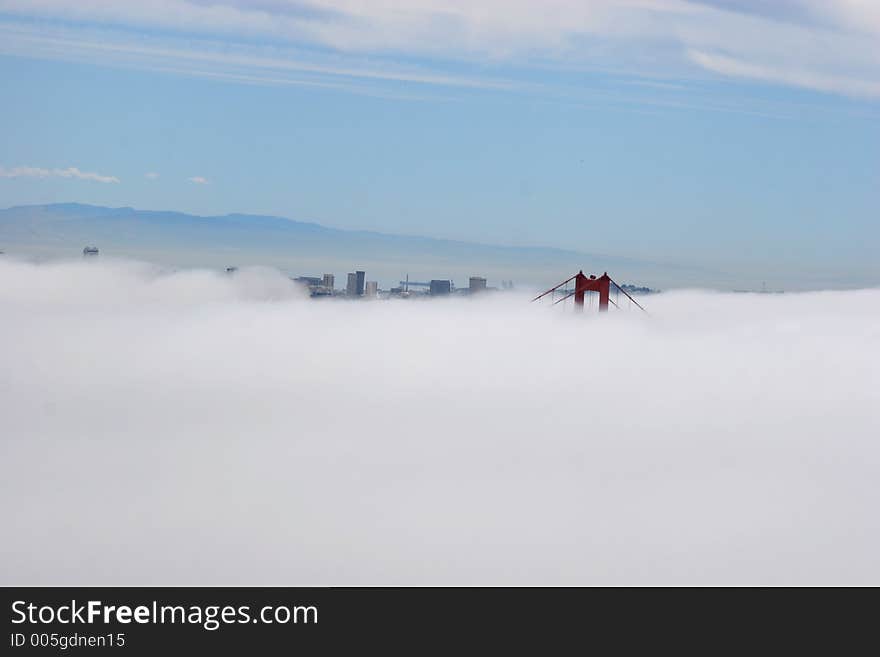 Golden Gate bridge in a fog. Canon 20D