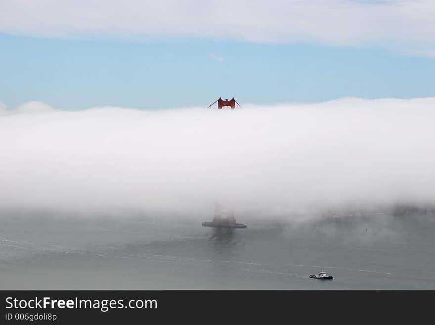 Golden Gate bridge in a fog. Canon 20D