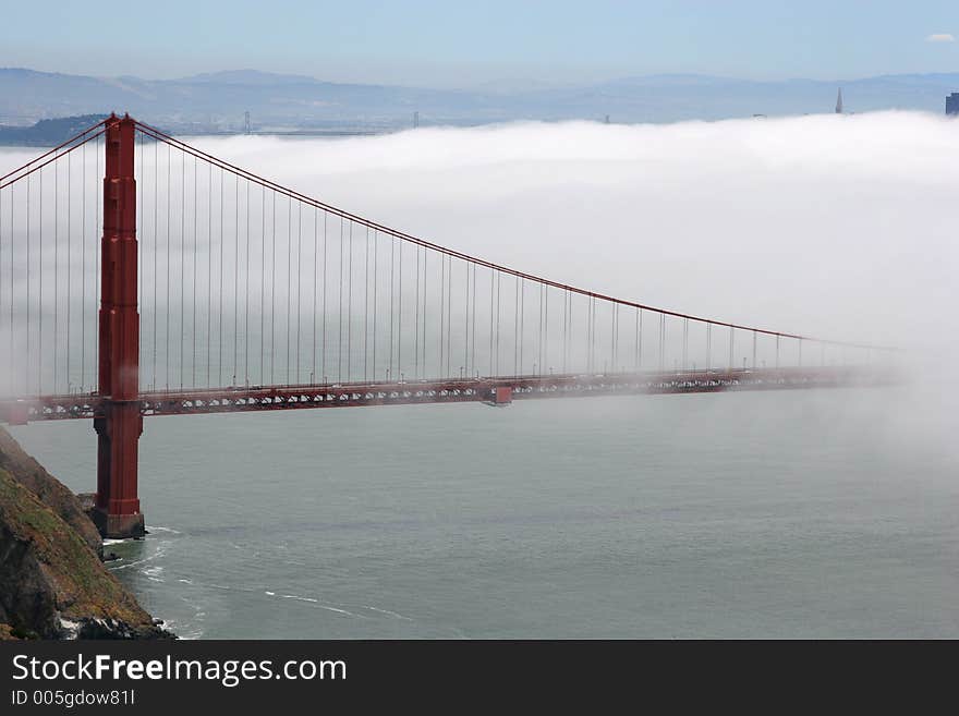 Golden Gate bridge in the fog. Canon 20D