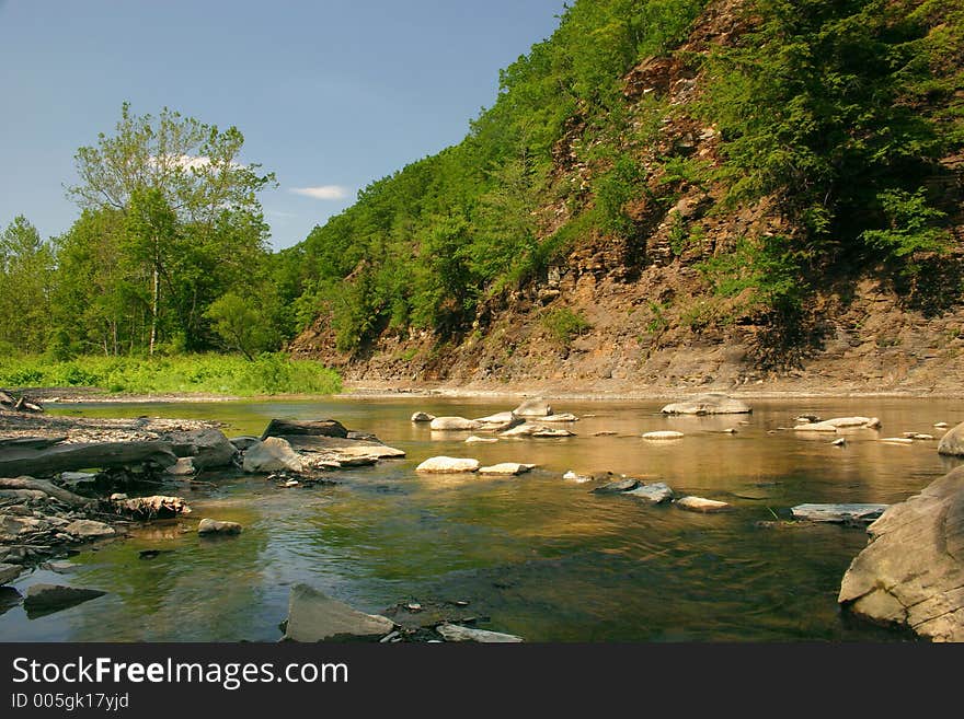 Creekbed on a beautiful day