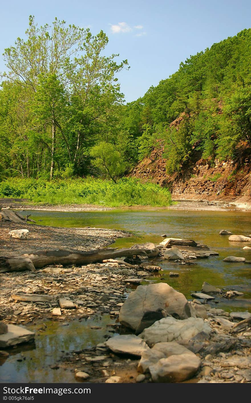 Creekbed on a beautiful day. Creekbed on a beautiful day